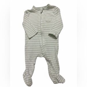 🌸Little Me Sage Striped Footie